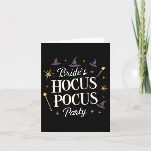 Tarjeta Chelorette Halloween, Fiesta de Novia en Hocus Poc