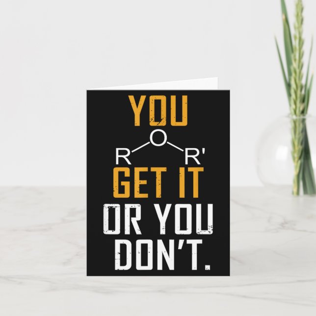 Tarjeta Chemistry Pun - Ether Get It Or You Don't - Funny  (Anverso)