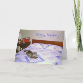 Tarjeta Chenille Blanket retro de los años 1960