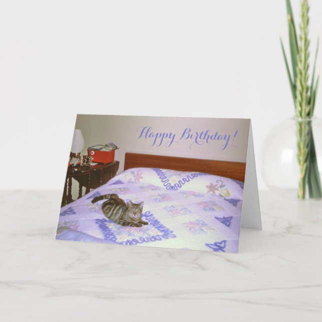 Tarjeta Chenille Blanket retro de los años 1960 (Anverso)