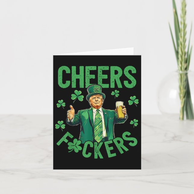 Tarjeta Cheque F.ckers St Patricks Day Funny Beer (Anverso)