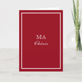 Tarjeta Chérie inspiró Mamáes rojas de diseño