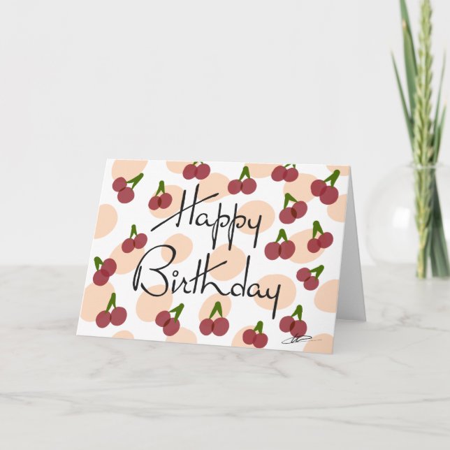 Tarjeta Cherry Birthday Card (Anverso)