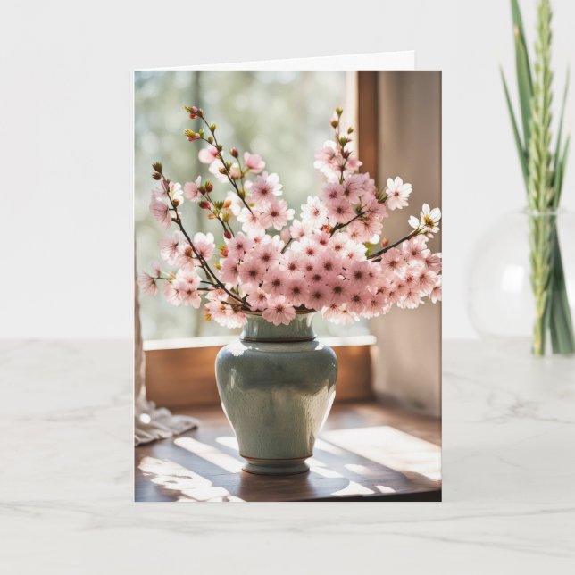 Tarjeta Cherry Blossom Bouquet (Anverso)