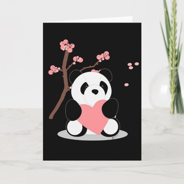 Tarjeta Cherry Blossom Panda (Anverso)