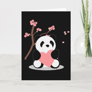 Tarjeta Cherry Blossom Panda