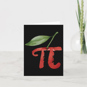 Tarjeta Cherry Pi Day Funny Pie Cherries 3.14 Humor Scienc