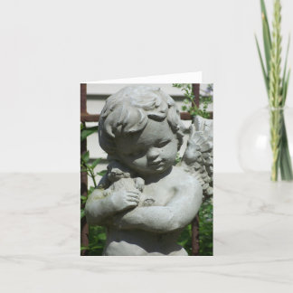 Tarjeta cherub angel closeup notecard