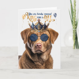 Tarjeta Chesapeake Bay Dog King por un día divertido cumpl