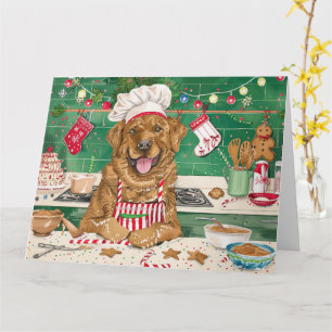 Tarjeta Chesapeake Bay Retriever Horneando: Navidad Festiv
