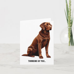 Tarjeta Chesapeake Bay Retriever, pensando en ti...