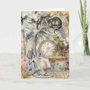 Tarjeta Cheshire Cat Alice Wonderland Classic