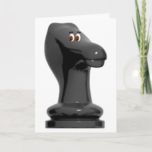 Tarjeta Chess Knight Funny Birthday Card (Anverso)