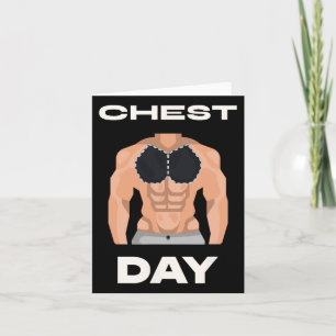Tarjeta Chest Day Bench Press Pecs Bodybuilding