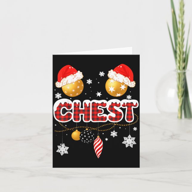 Tarjeta Chest Nuts Christmas Matching Couple Chestnuts  (Anverso)