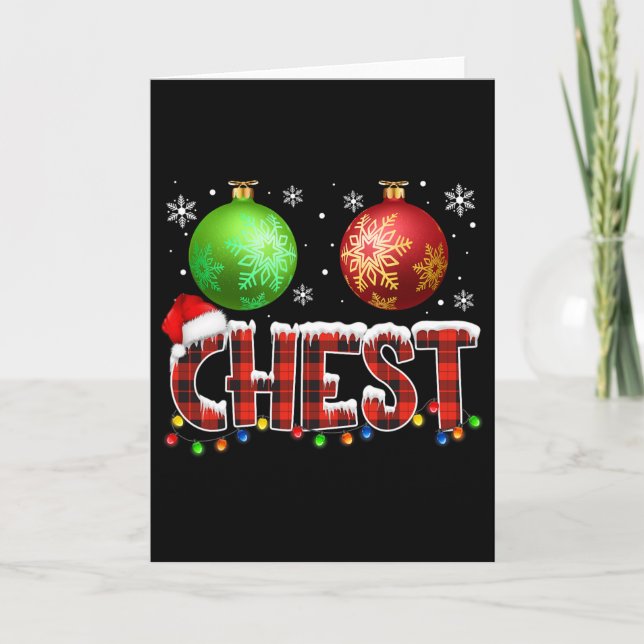 Tarjeta Chestnuts Fun Matching Couples Christmas Lights Nu (Anverso)