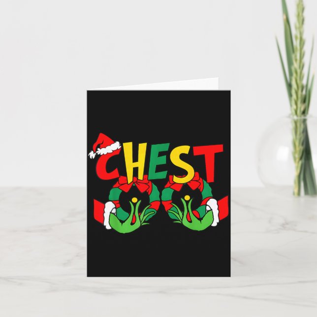 Tarjeta Chestnuts Matching Family Funny Chest Nuts Christm (Anverso)