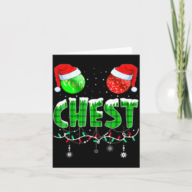 Tarjeta Chestnuts Matching Family Funny Chest Nuts Christm (Anverso)