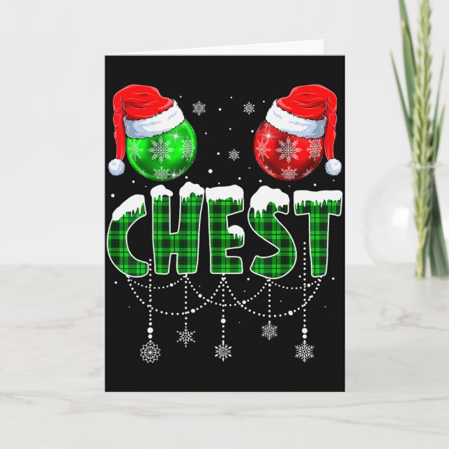 Tarjeta Chestnuts Matching Family Funny Chest Nuts Christm (Anverso)