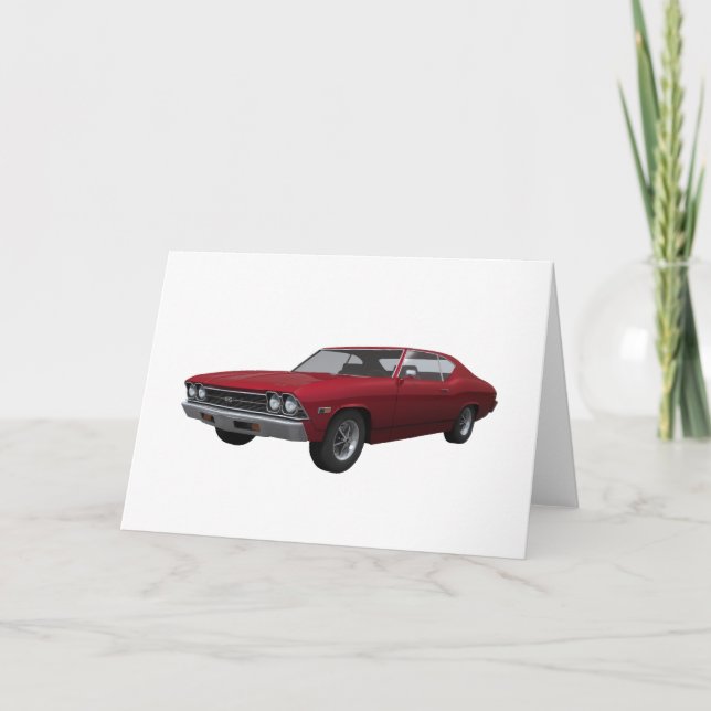 Tarjeta Chevelle 1969 SS: El caramelo Apple acaba (Anverso)