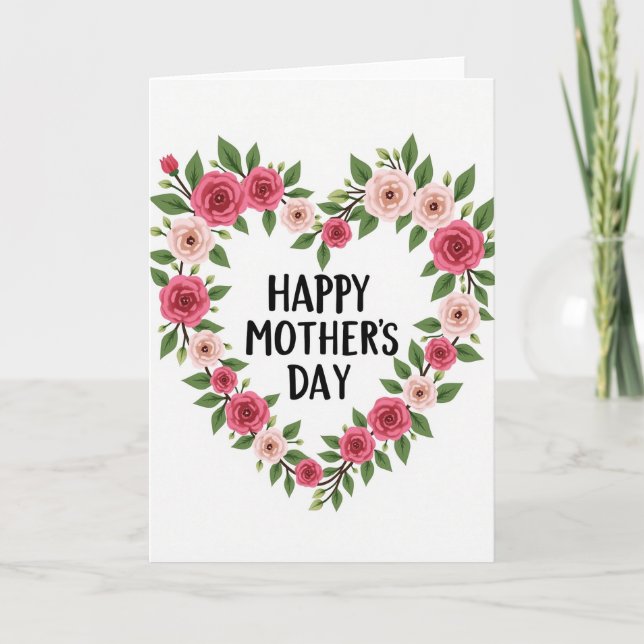 Tarjeta Chevron Corazones de Mamá (Anverso)