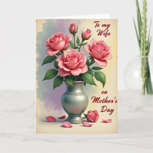 Tarjeta Chevron de Acuarela Bloom