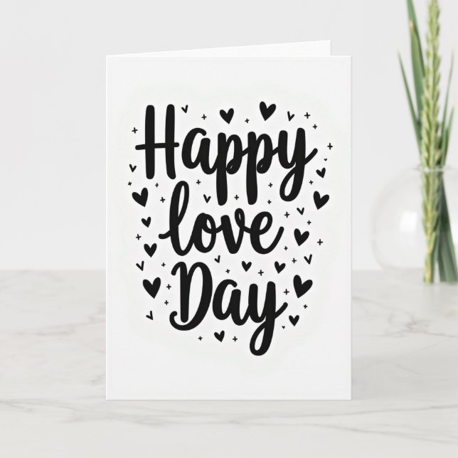 Tarjeta Chevron del Día del Amor Clásico (Anverso)