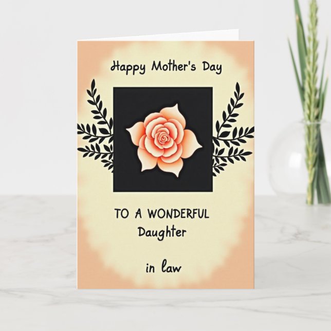 Tarjeta Chevron Flor Delicada (Anverso)
