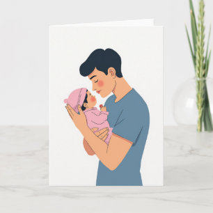 Tarjeta Chevron Mirada Cariñosa Bebe