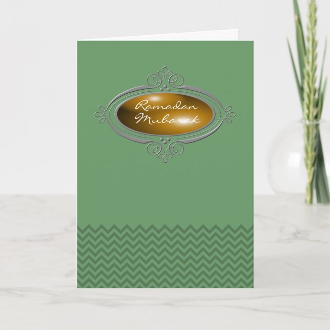 Tarjeta Chevron Ramadan Mubarak (Anverso)