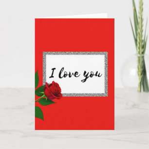 Tarjeta Chevron 'Rosa Roja Te Amo'