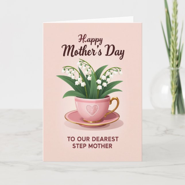 Tarjeta Chevron Teacup Delight (Anverso)