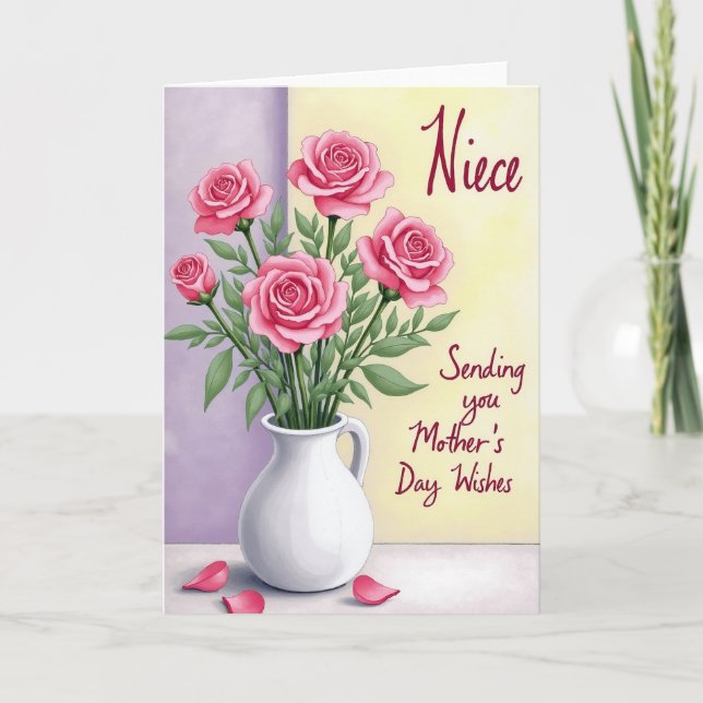 Tarjeta Chevron Tender Roses (Anverso)