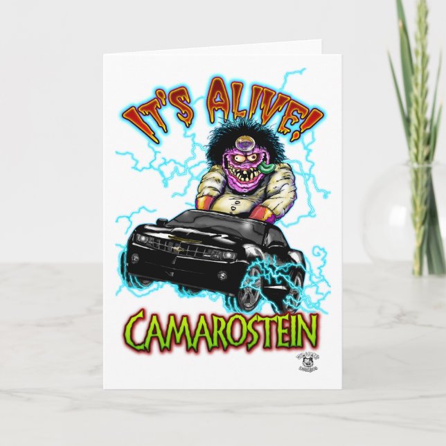 Tarjeta Chevy Camaro SS negros (Anverso)