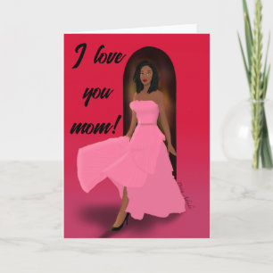 Tarjeta chic del Día de la Madre afroamericana