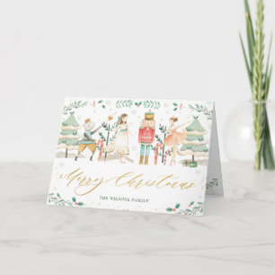 Tarjeta Chic El Ballet de Cascanueces Feliz Navidad 