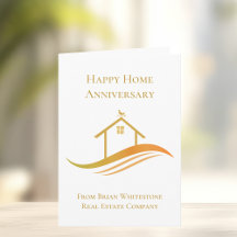 Chic Gold Real Estate Feliz Aniversario de Hogar