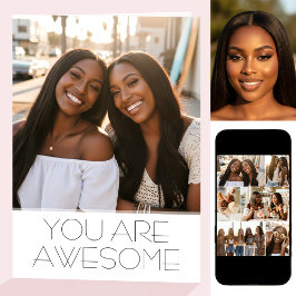 Tarjeta Chic Happy Birthday 8 Photo Best Friend Modern