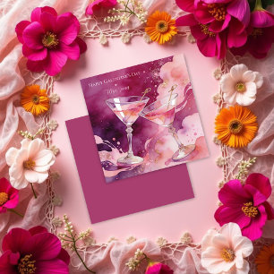 Tarjeta Chic Romantic Pink Martini Galentines Day