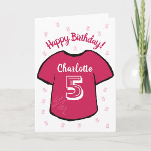Tarjeta Chica 5.º camisón de fútbol