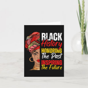 Tarjeta Chica afro honrando el pasado inspirador futuro ne