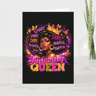 Tarjeta Chica Afro Mujeres Negras Africanas Reina Melanina