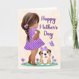 Tarjeta Chica afroamericana por el Día de la Madre
