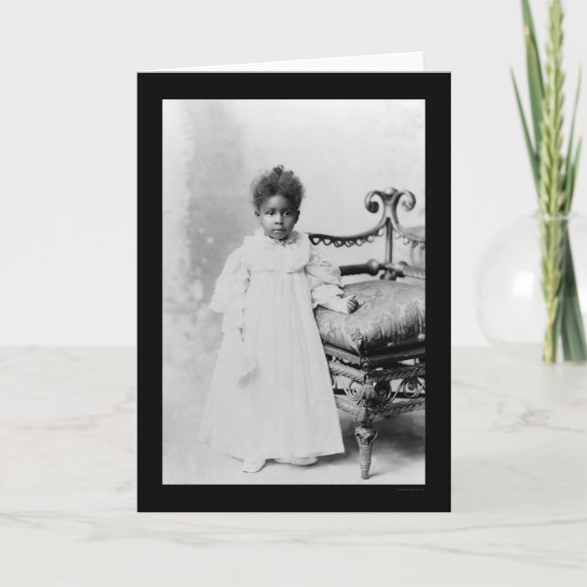 Tarjeta Chica afroamericano 1900 (Anverso)