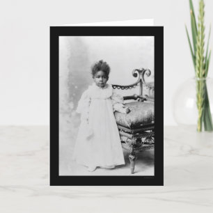 Tarjeta Chica afroamericano 1900