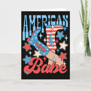 Tarjeta Chica Americana Bybe Botas De Vaquero 4 De Julio M