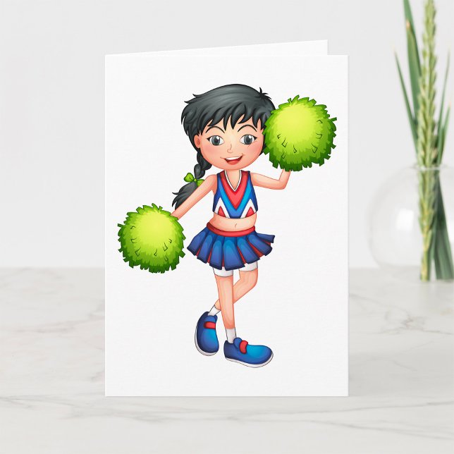 Tarjeta Chica animador con espíritu deportivo divertido de (Subido por el creador)