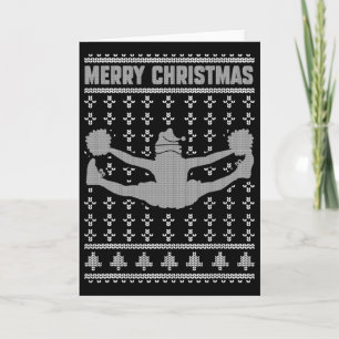 Tarjeta Chica animadora amante de la Navidad feiz Navidad
