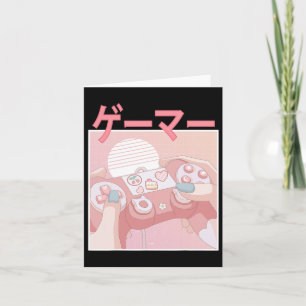 Tarjeta Chica Anime Kawaii Juego de video lindo a mujeres