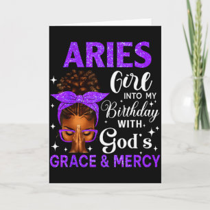 Tarjeta Chica Aries Cumpleaños Paso Mujeres Negras Afro Cr